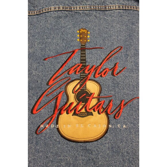 TAYLOR GUITARS Vintage Embroidered Denim Jacket Men’s Size Large Western‎ - Picture 7 of 12